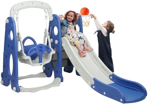 BAHOM 3 in 1 Climber Slides Playset. Appears New - Lot 744