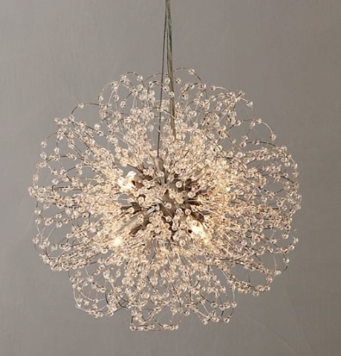 NANS Lighting Firework G4 LED Stainless Steel Crystal Pendant Light, 110~240v/50HZ. E-Commerce. Unknown Condition.  - Lot 746