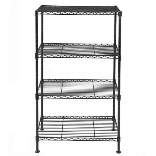 4-Tier Adjustable Shelf Height Wire Rack, 19.69" L x 11.8" W x 31.5" H, Black. Appears New.  - Lot 937