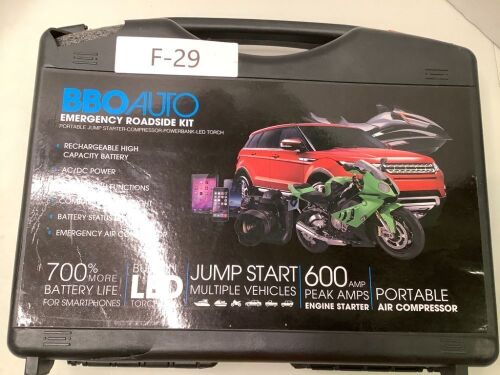 BBO Auto Emergency Roadside Kit, Missing Clip, Appears New - Lot 7