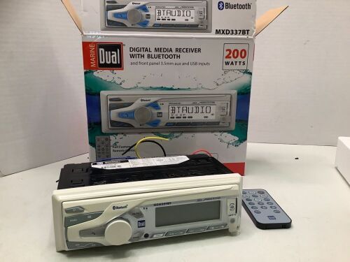 Marine Dual Digital Media Receiver with Bluetooth, 200 Watts, Appears New - Lot 99