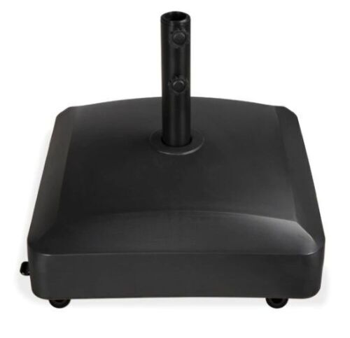 Fillable Mobile Umbrella Base Stand w/ 4 Wheels, 2 Locks, 123lb Capacity, Appears New - Lot 106