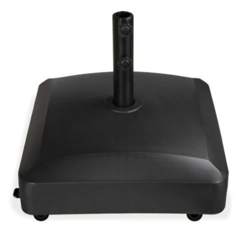 Fillable Mobile Umbrella Base Stand w/ 4 Wheels, 2 Locks, 123lb Capacity, Appears New - Lot 116