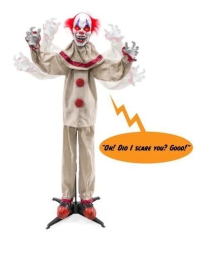 Scary Harry the Motion Activated Animatronic Killer Clown Halloween Prop, Appears New - Lot 124