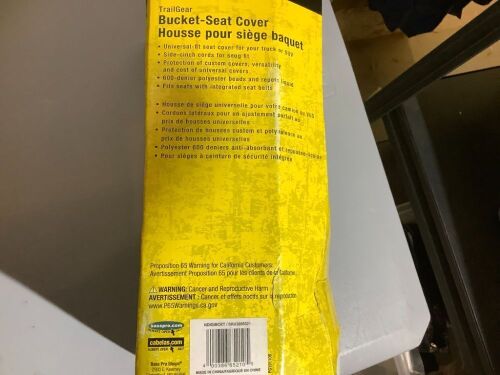 Lot of (2) Trail Gear Seat Covers, 1 Bucket, 1 Bench, Appears New - Lot 162