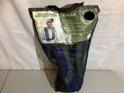 Automatic/Manual Inflatable Life Jacket, A/M 24, Appears New - Lot 168