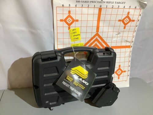 Plano SE Series Single Pistol Accesory Case, 100 Yard Rifle Target, Ecommerce Return, Missing Clip - Lot 194