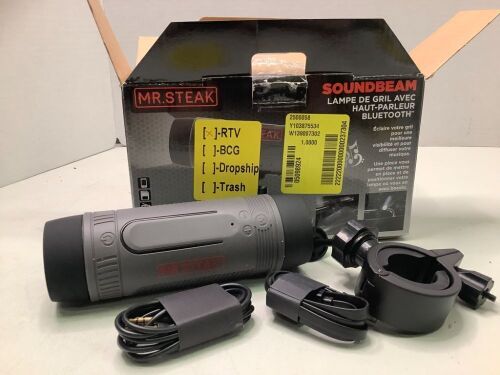 Mr Steak Soundbeam, Grill Light with Bluetooth Speaker, Ecommerce Return - Lot 267
