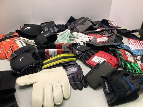 Lot of Misc. Sports Gloves, Knee Pads, Ecommerce Return - Lot 461