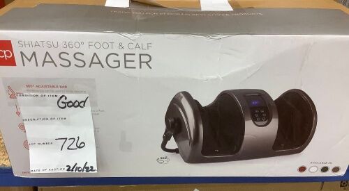 Reflexology Shiatsu Foot Massager w/ High-Intensity Rollers, Remote Control - Lot 726