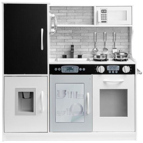 Pretend Play Kitchen Wooden Toy Set for Kids with 11 Accessories - Lot 740