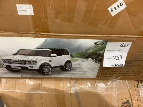 12V 2-Seater Licensed Land Rover Ride-On w/ Parent Remote Control - Lot 753