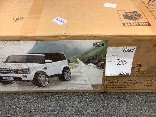 12V 2-Seater Licensed Land Rover Ride-On w/ Parent Remote Control - Lot 755