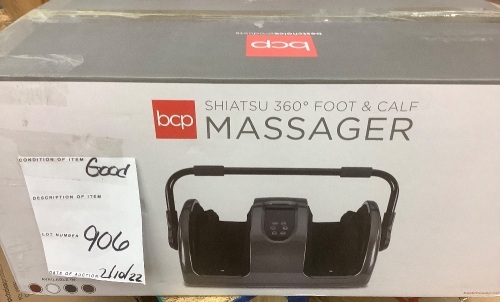 Reflexology Shiatsu Foot Massager w/ High-Intensity Rollers, Remote Control - Lot 906