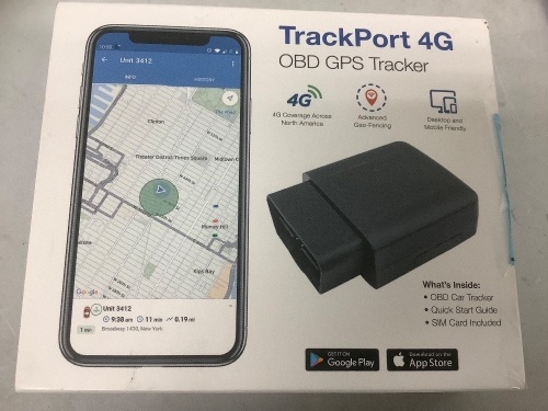 Track Port 4G OBD GPS Tracker, Untested, E-Commerce Return - Lot 150