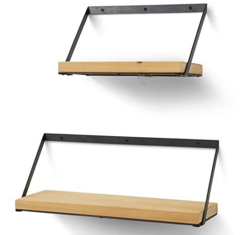 Set of 2 Floating Rustic Wood Shelves, Appears New - Lot 177