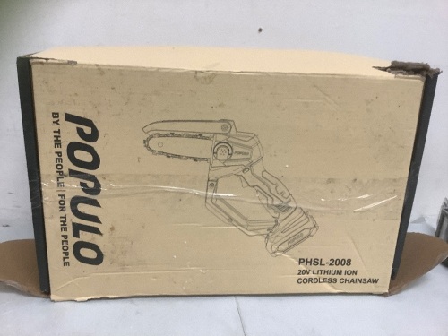 Populo Cordless Chainsaw, Untested, E-Commerce Return - Lot 214
