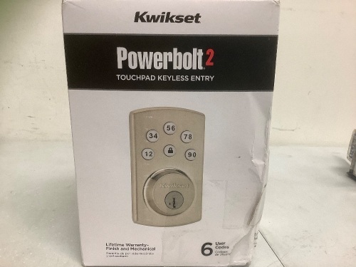 Kwikset Powerbolt 2 Touchpad Keyless Entry, Appears New - Lot 238