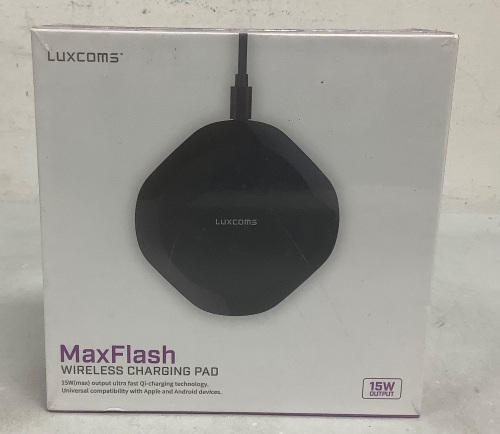 Luxcoms MaxFlash Wireless Charging Pad, Untested, Appears New - Lot 246