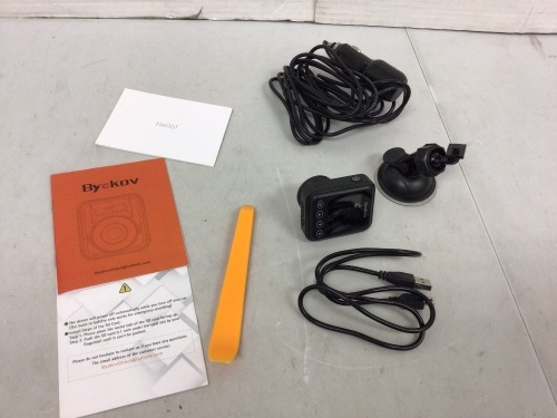 Byckov Dash Camera, Powers Up, E-Commerce Return - Lot 383