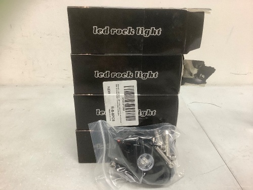 Lot of (4) LED Rock Lights, Untested, Appears New - Lot 439