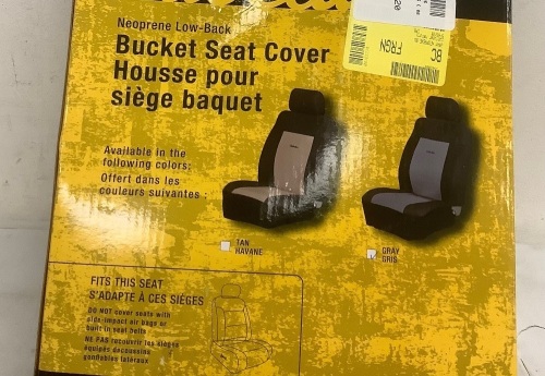 Neoprene Low Back Bucket Seat Cover, E-Commerce Return - Lot 496