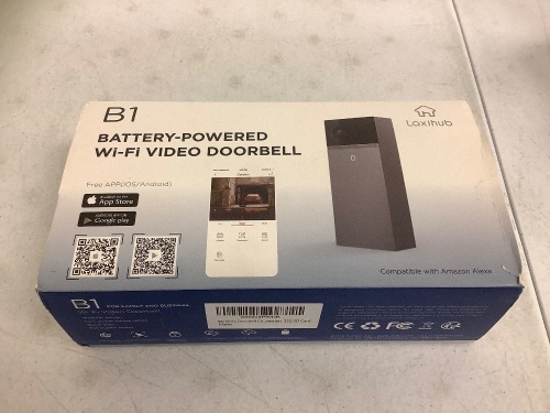 Battery Powered Wi-Fi Video Doorbell, E-Comm Return - Lot 673