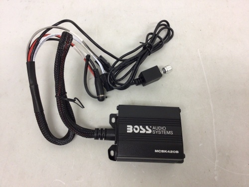 BOSS Audio Systems Class D Compact Amplifier for Motorcycle Speakers, Untested, E-Commerce Return - Lot 710