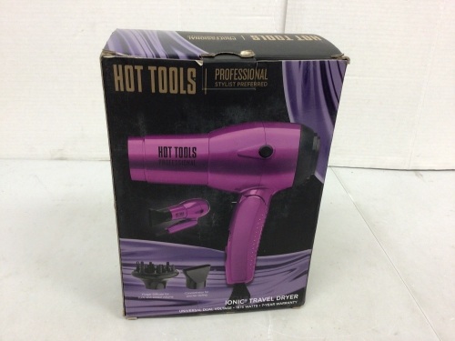 Hot Tools Travel Dryer, Powers Up, E-Commerce Return - Lot 720