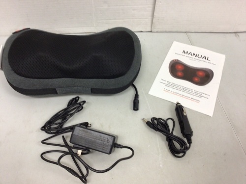 Papillon Shiatu Massager Pillow w/ Heat, Powers Up, E-Commerce Return - Lot 731