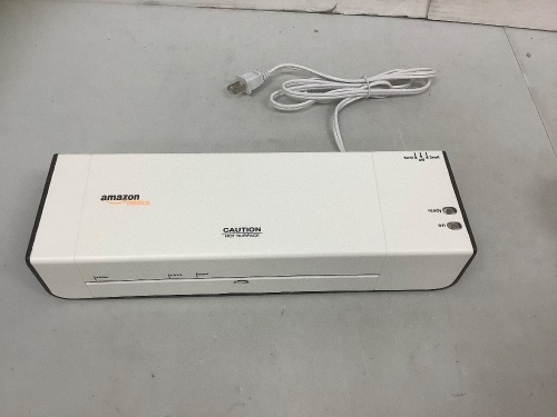 Amazon Basics Thermal Laminator, Powers Up, E-Commerce Return - Lot 786