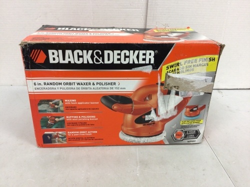 Black & Decker 6" Random Orbit Waxer/Polisher, Powers Up, E-Commerce Return - Lot 860
