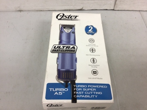 Oster Turbo A5 Clipper, Powers Up, E-Commerce Return/Used - Lot 886