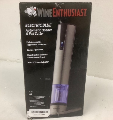 Wine Enthusiast Electric Wine Bottle Opener, Untested, E-Commerce Return - Lot 984