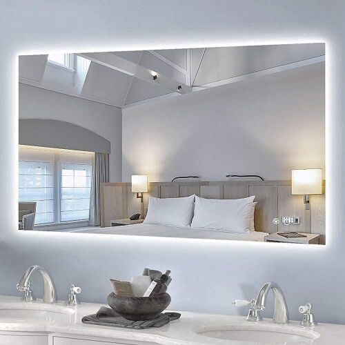 Keonjinn 40 x 24 Inch Backlit LED Anti Fog Bathroom Mirror with Lights - Lot 49