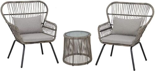 Barton 3pcs Wicker Bistro Patio Set  - Lot 78