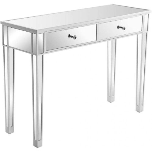 Modern 2 Drawer Mirrored Vanity Dressing Table  - Lot 85