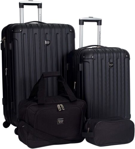Travelers Club Midtown Hardside 4-Piece Luggage Travel Set, Black - Lot 127