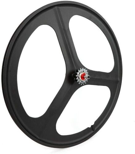 CNCEST 700c 17 Teeth 3-Spoke Fixed Gear Rear Bicycle Wheel  - Lot 153