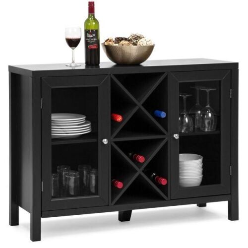 Wooden Wine Rack Console Sideboard Table w/ Storage - Lot 196