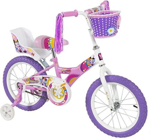 16" Flower Princess Bike W/Training Wheels & Basket - Lot 207