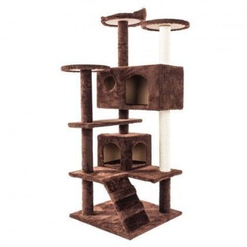 52" Cat Tree Tower Condo Furniture Scratch Post Tree Kitty Play House - Lot 386
