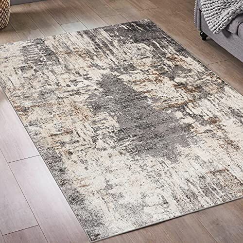 Luxe Weavers Euston Gray Abstract Area Rug, 5' x 7'  - Lot 508