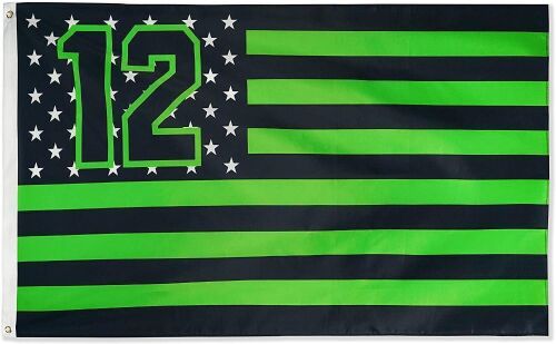 Lot of (120) DANF Seattle Football Fans Flag 3x5 Feet Stars and Stripes Outdoor Flag with Grommets - Lot 559