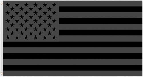 Lot of (27) DANF Black American Flag 3x5ft with Grommets - Lot 562