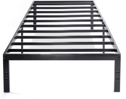 Best Price Mattress 14 Inch Metal Platform Beds w/ Heavy Duty Steel Slat Mattress Foundation, Twin  - Lot 581