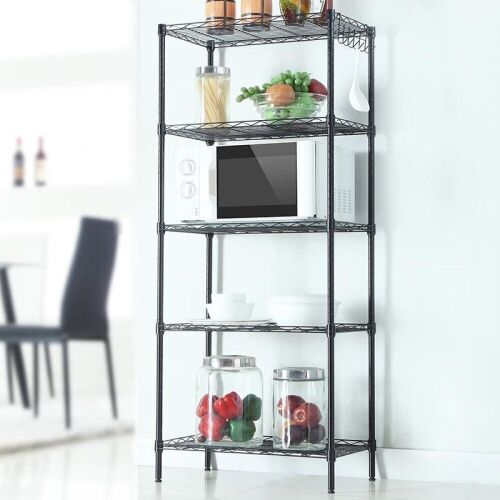 5 Tier Metal Storage Rack Unit Kitchen, Capacity for 550 lbs - Lot 877