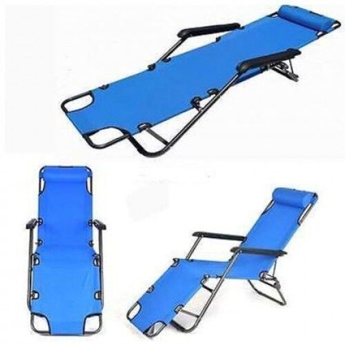 Folding Reclining Patio Lounge Chair  - Lot 893