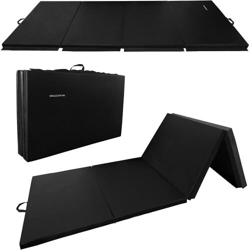BalanceFrom GoGym All-Purpose 4' x 10' x 2" Extra Thick High Density Anti-Tear Folding Exercise Mat - Lot 899