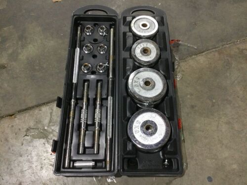 Weight Lifting Set - Has Some Rust, Case Doesnt Latch  - Lot 921